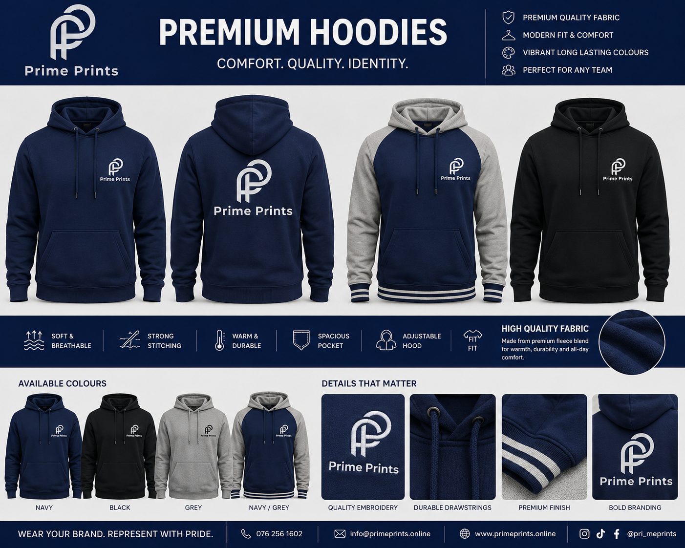 Branded premium hoodies