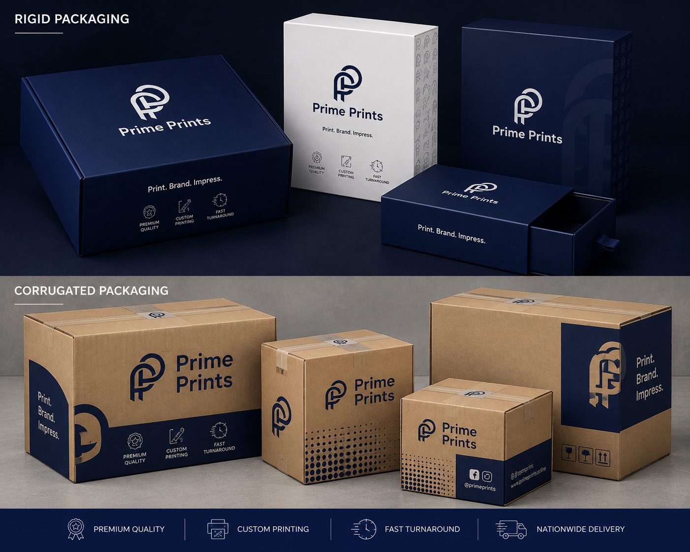 Rigid and corrugated packaging